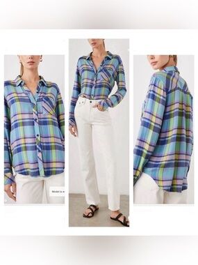 RAILS| Plaid Button-Up Shirt - Blue Green Lavender